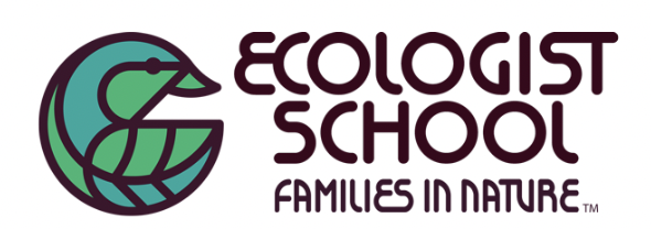 Bird leaf logo and Ecologist School by Families in Nature 